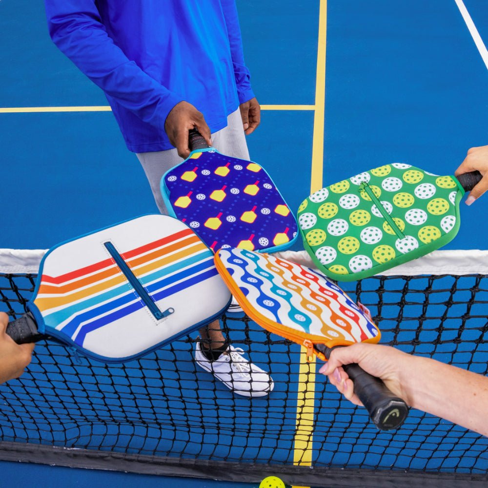Posh Pickler Pickleball Paddle Cover with Zipper Storage Pocket and Fence Clip