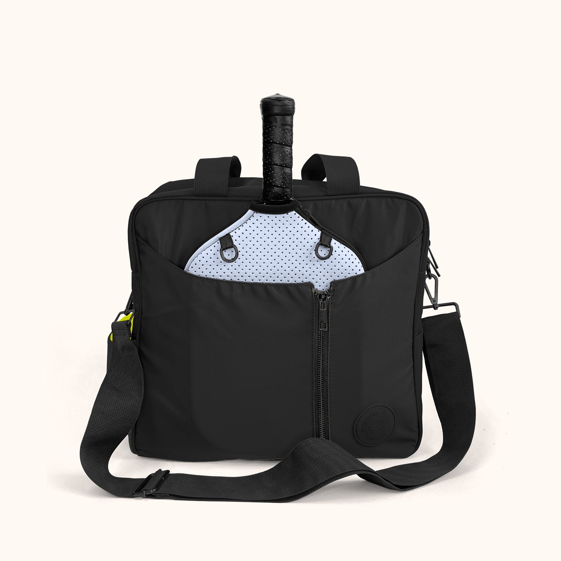 3-in-1 Pickleball Bag - Tote, Crossbody, Backpack | Black - Posh Pickler