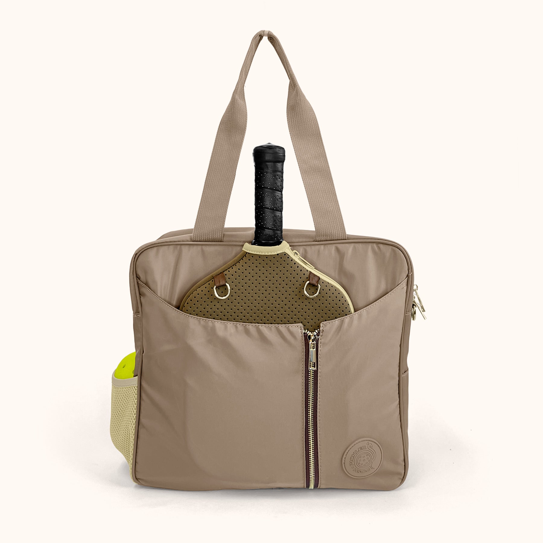3-in-1 Pickleball Bag – Tote, Crossbody, Backpack in Brown - Posh Pickler