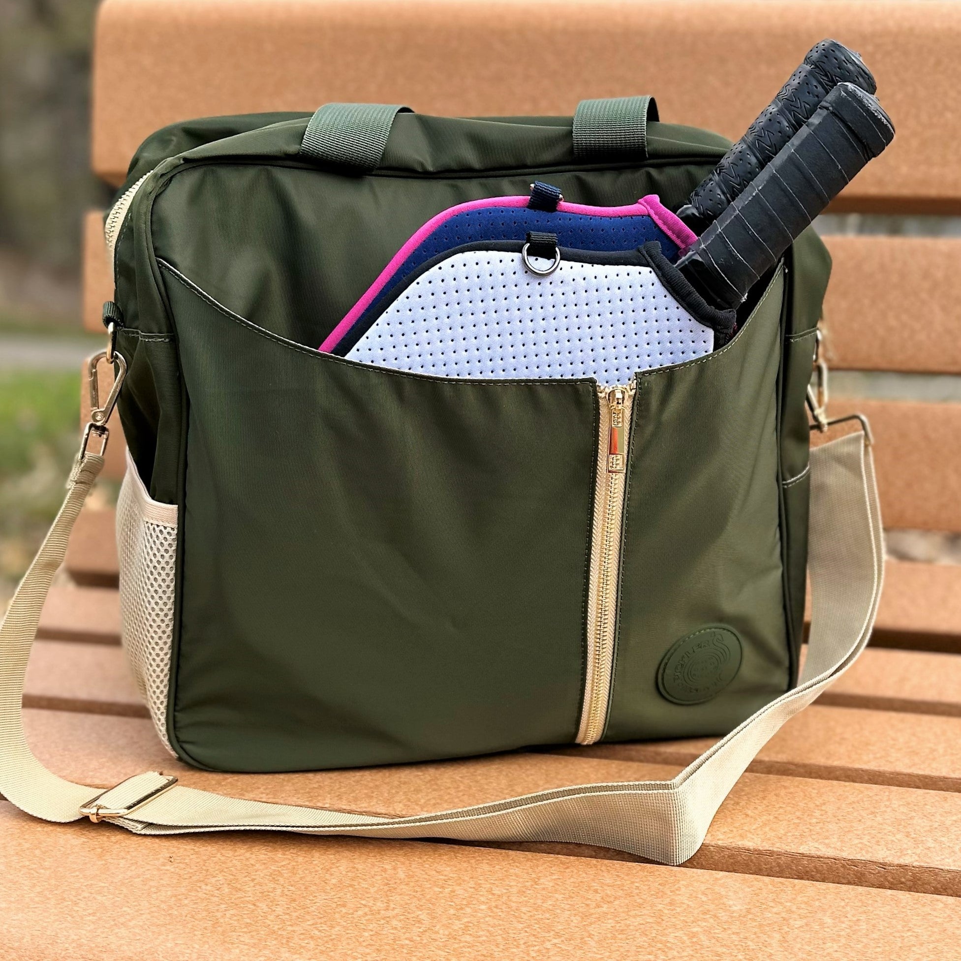 3-in-1 Pickleball Bag – Tote, Crossbody, Backpack | Green - Posh Pickler