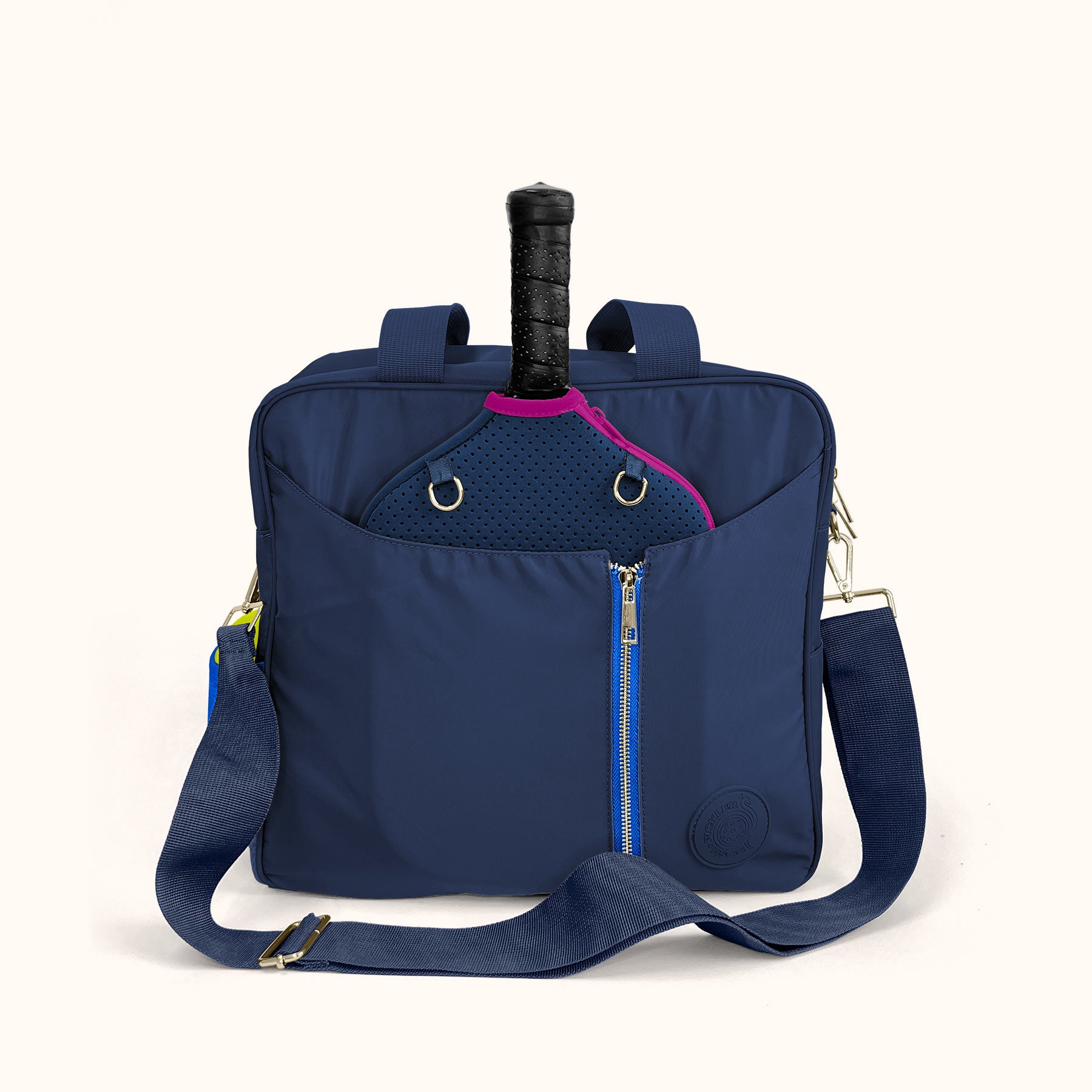 Pickleball Bag & Strap Gift Set- Navy/Vintage Victory - Posh Pickler