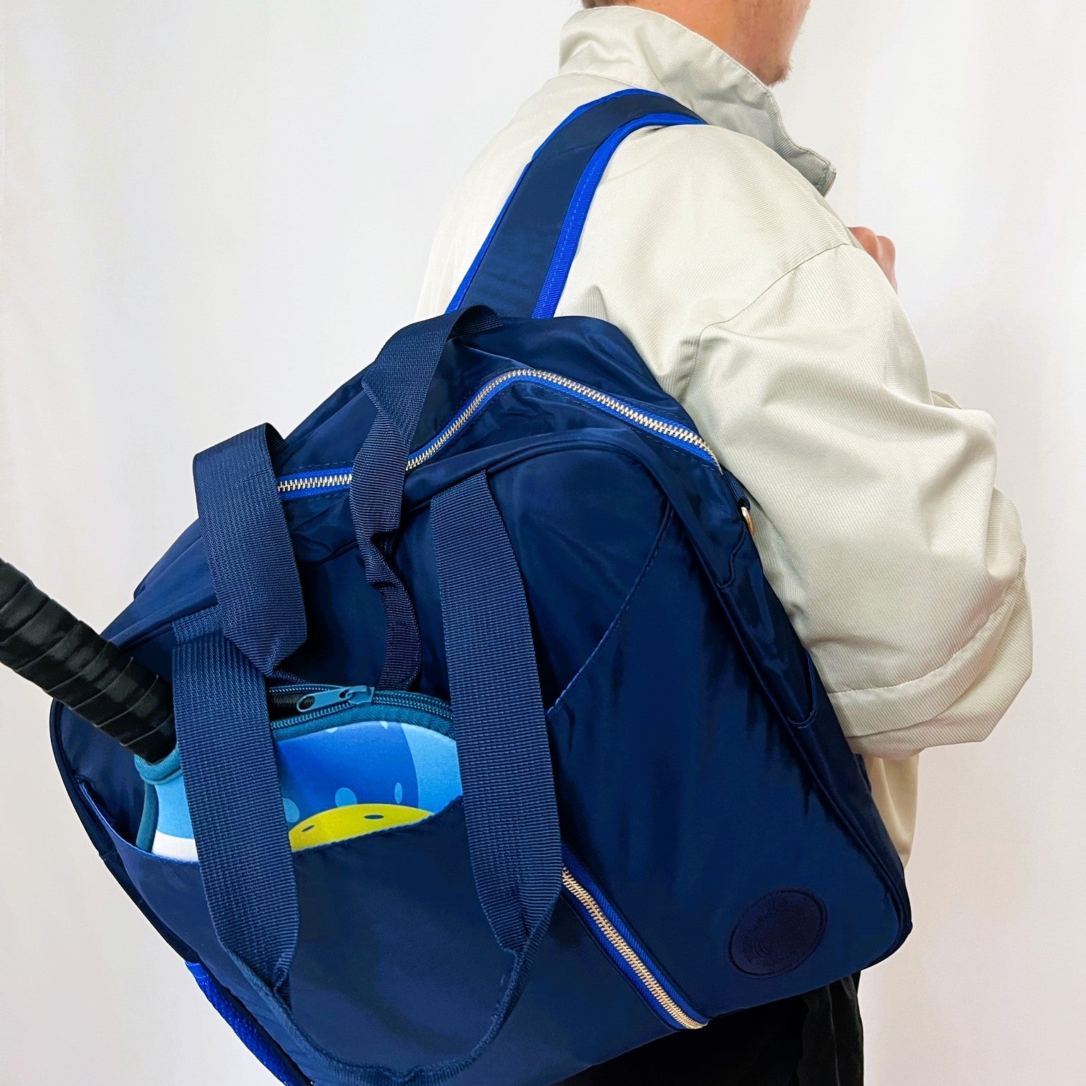 3-in-1 Pickleball Bag – Tote, Crossbody, Backpack | Navy - Posh Pickler