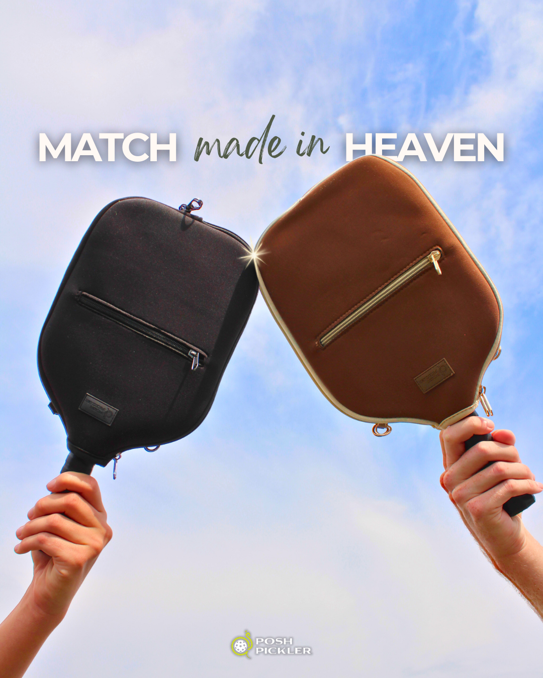 Black and Brown Pickleball Paddle Cover