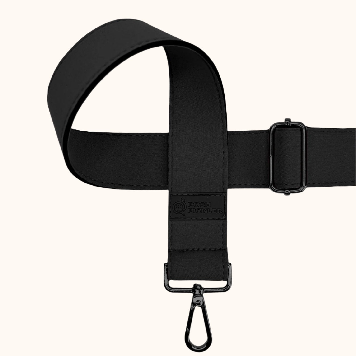 Crossbody Pickleball Paddle Cover - Black - Posh Pickler