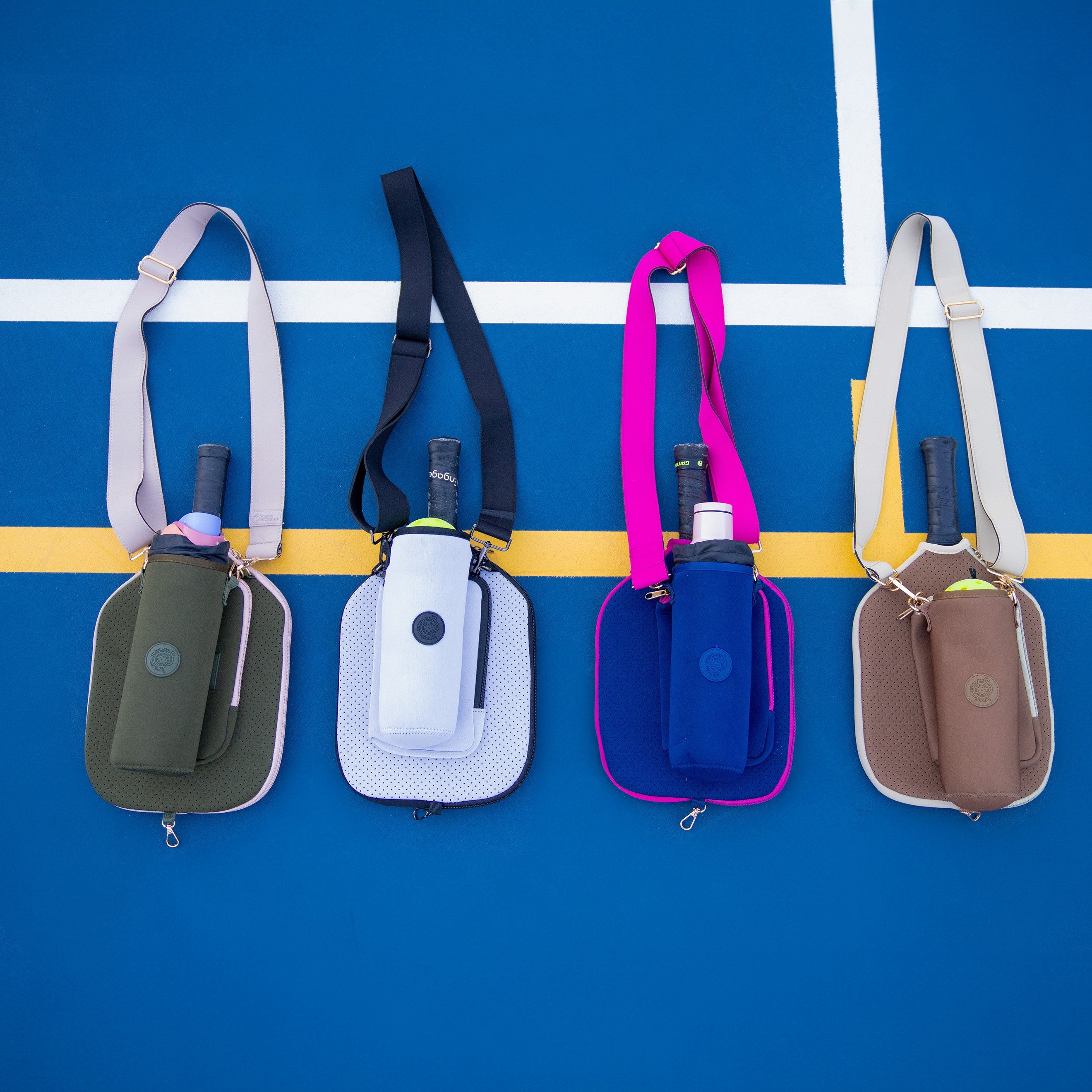 Posh Pickler Pickleball Paddle Covers with Accessories in 4 colors