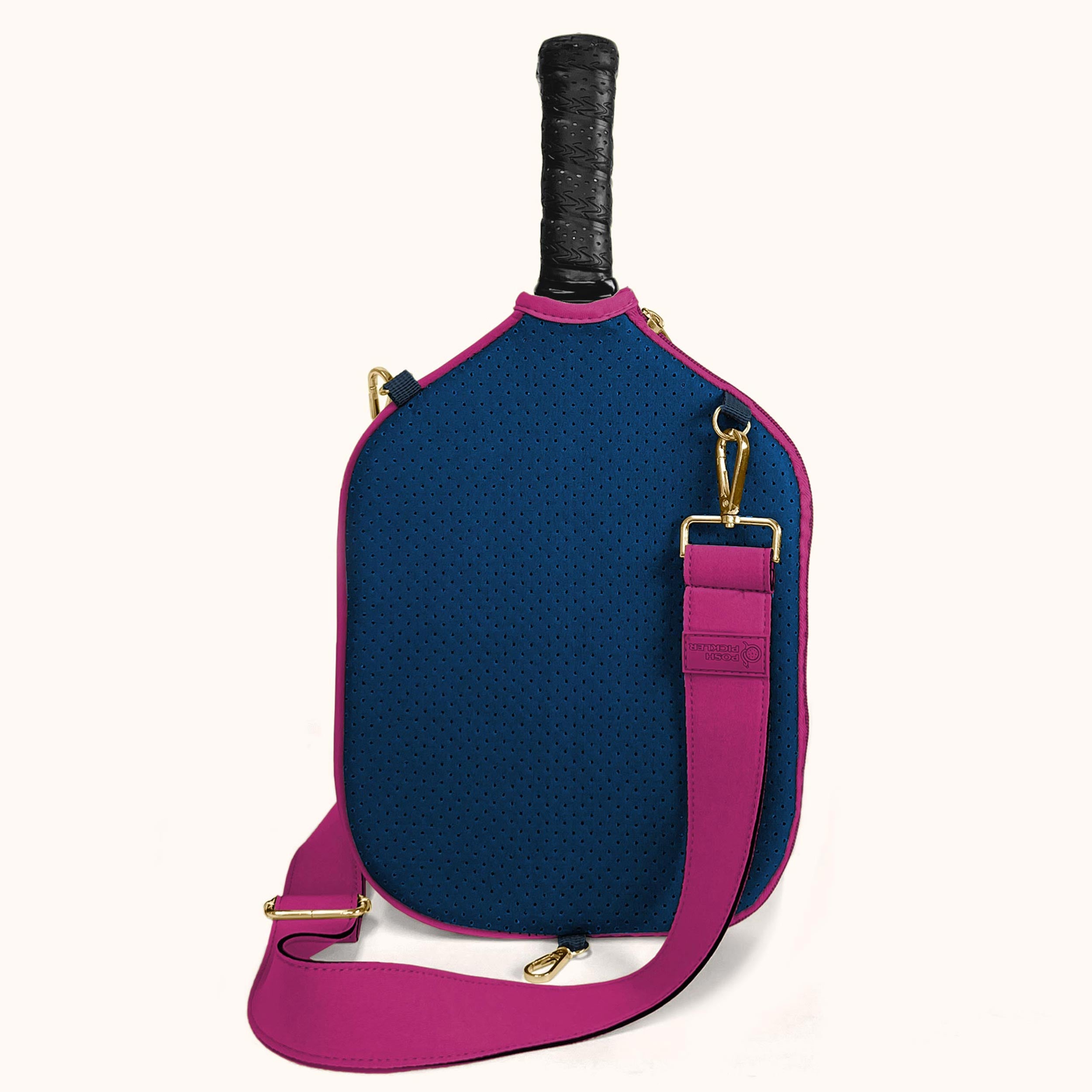Navy Crossbody Pickleball Paddle Cover by Posh Pickler