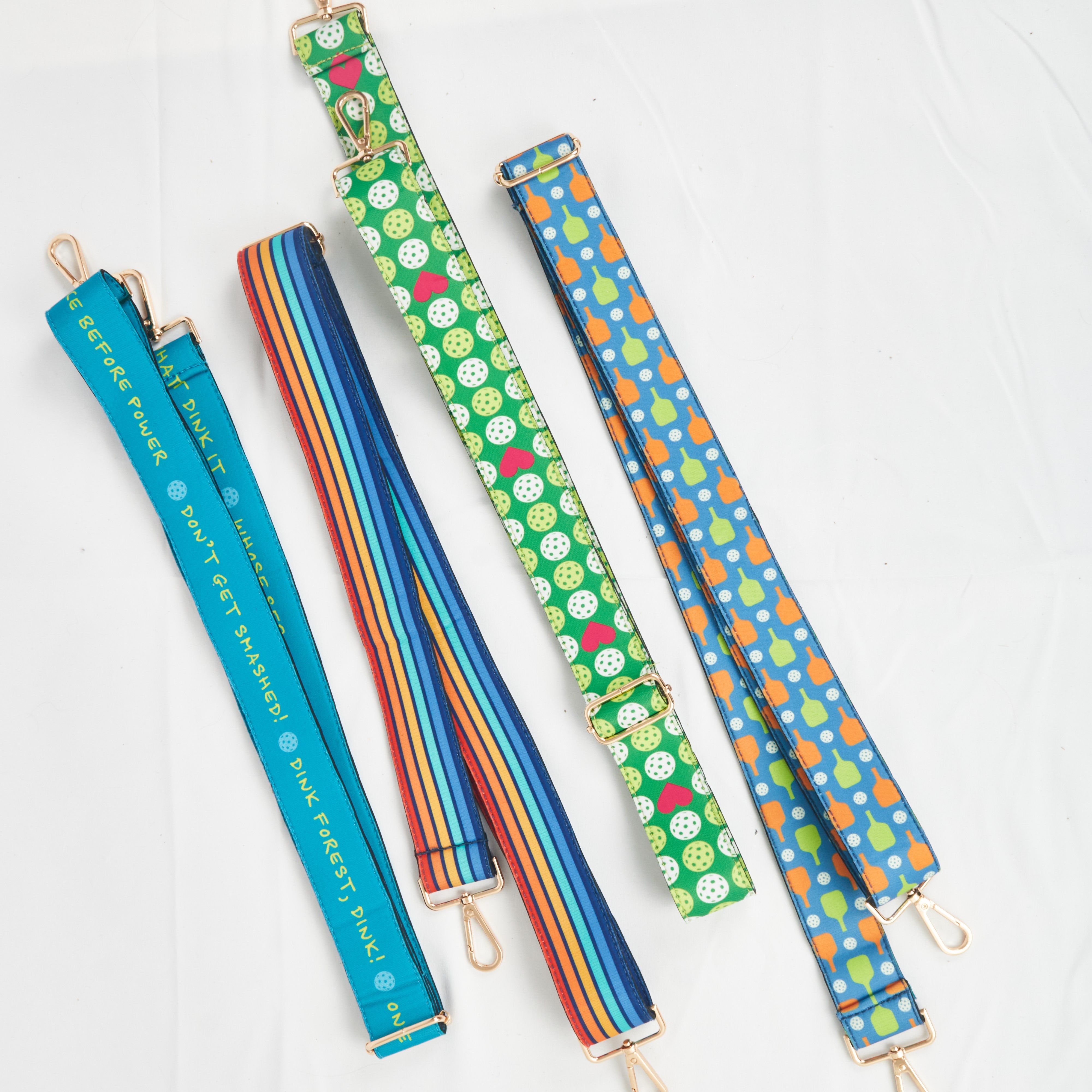 Interchangeable Clip-on Bag Straps - Pickleball designs - Posh Pickler