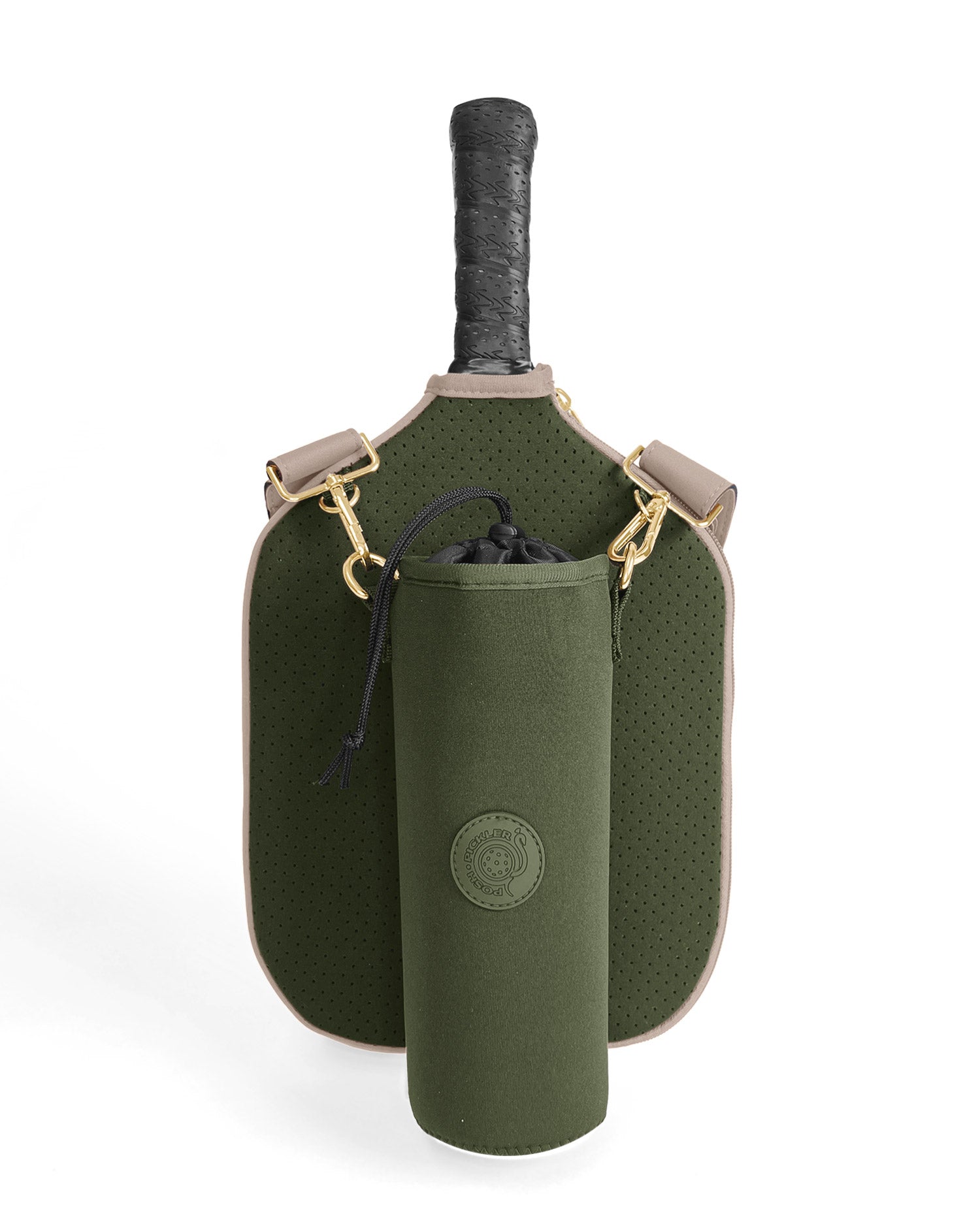 Pickleball Drawstring Pouch in Green- Posh Pickler