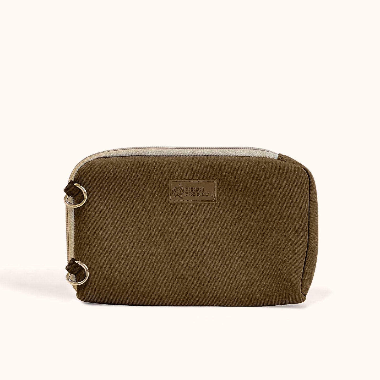 Pickleball Zipper Pouch | Brown - Posh Pickler