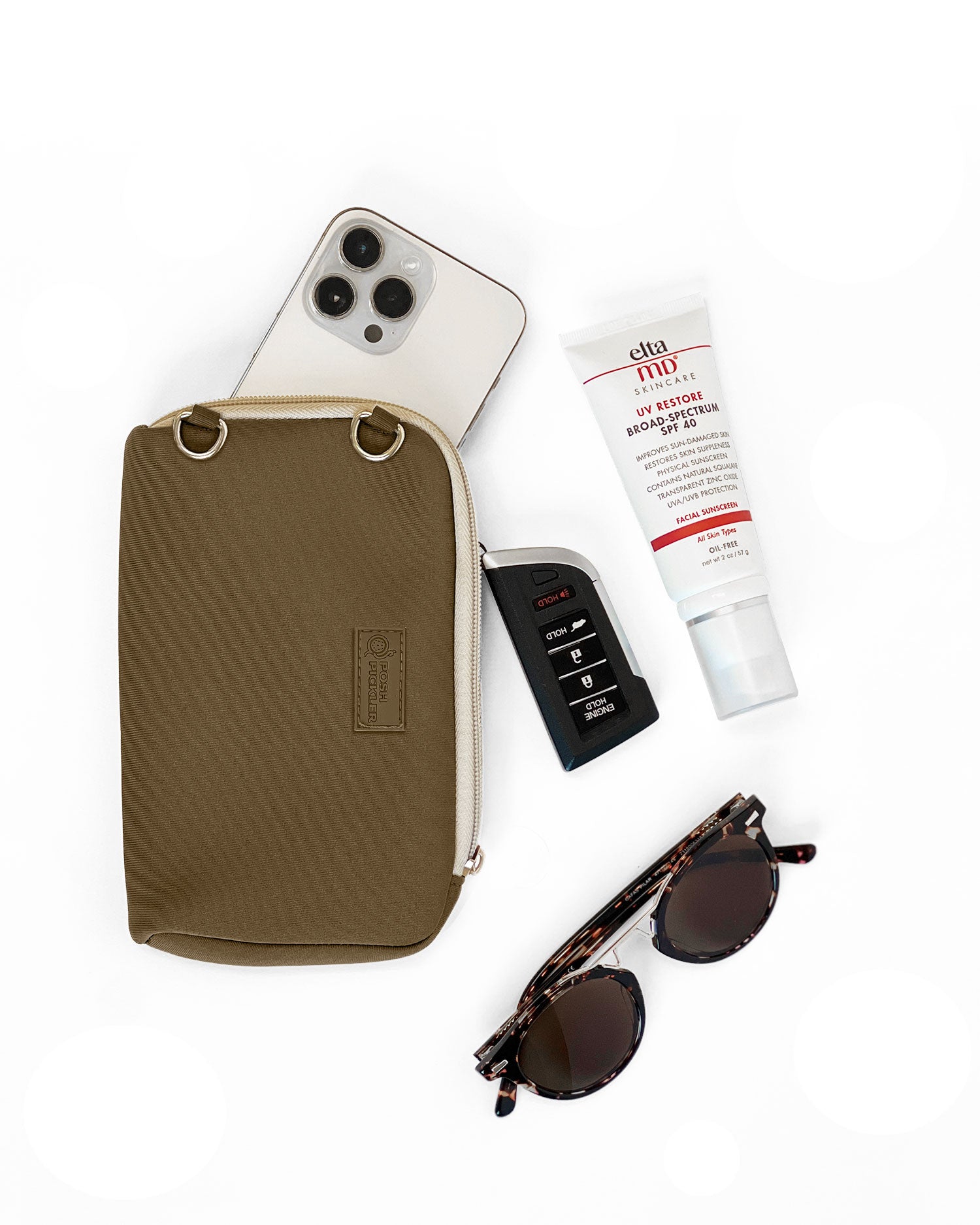 Pickleball Storage Pouch in Brown- Posh Pickler