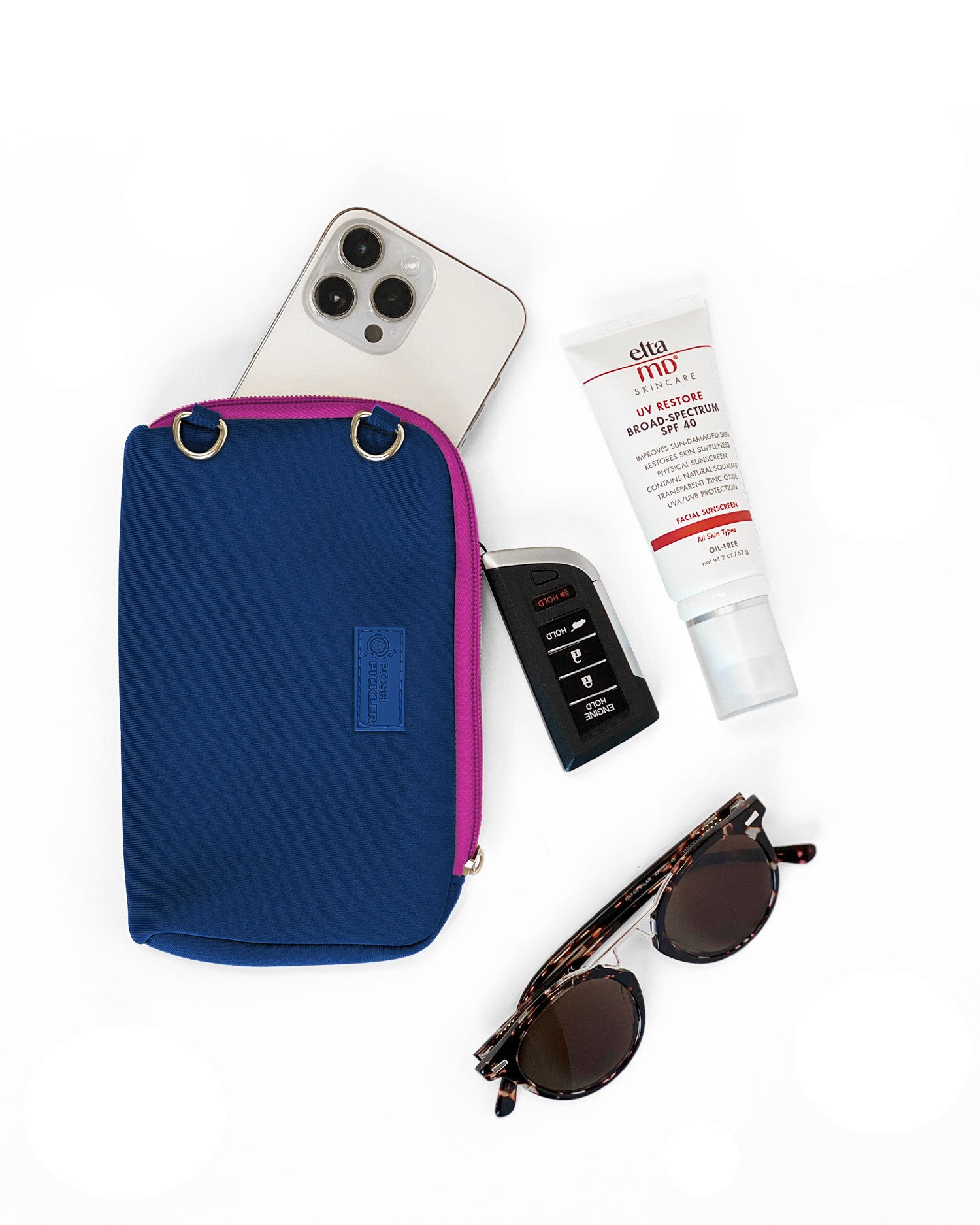 Pickleball Storage Pouch in Navy - Posh Pickler