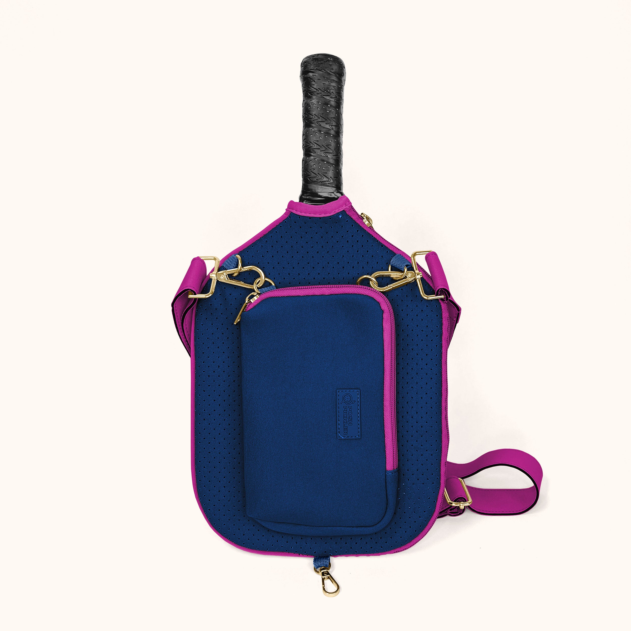 Pickleball Zipper Pouch | Navy - Posh Pickler