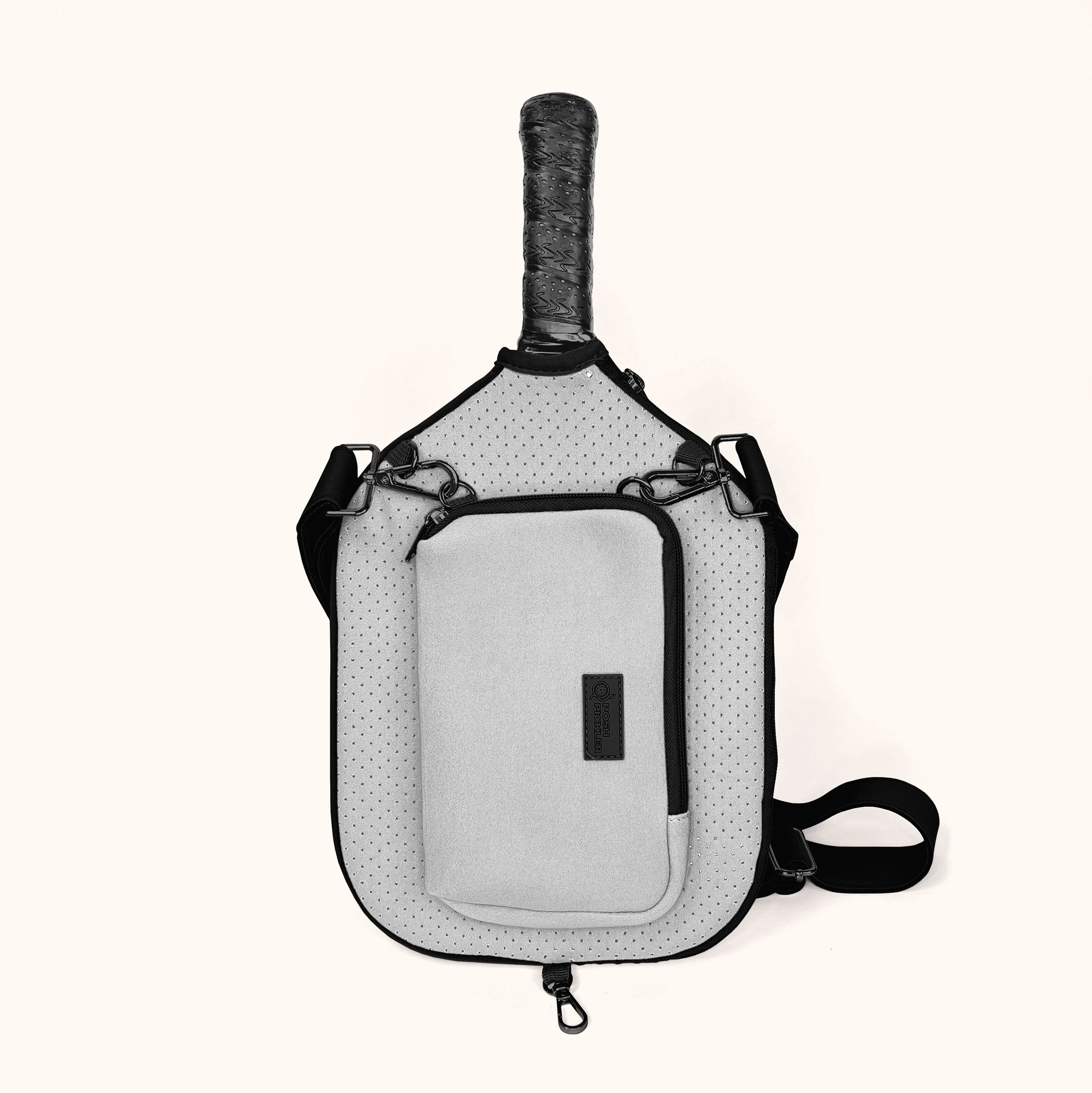 Pickleball Zipper Pouch | Platinum - Posh Pickler