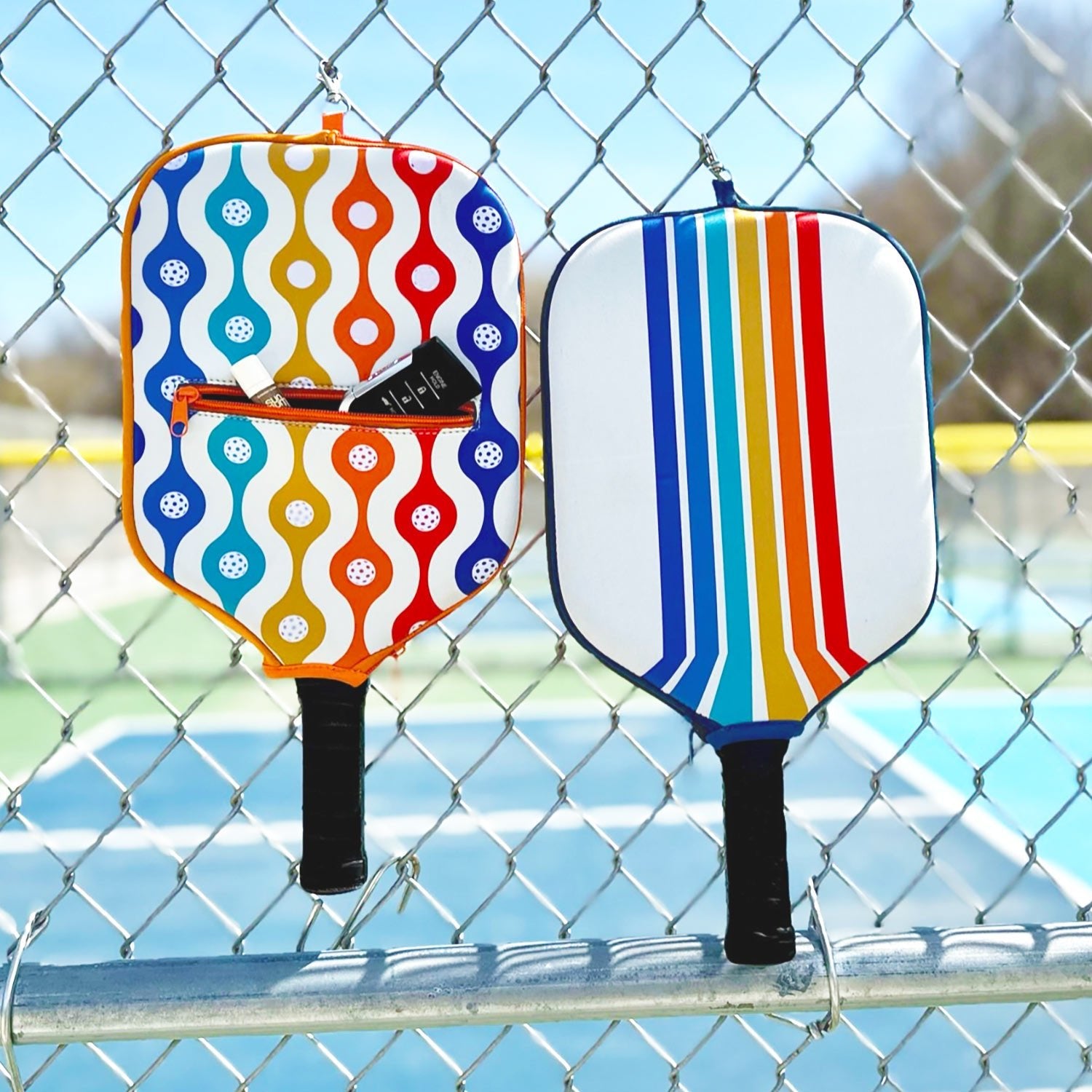 Pickleball Paddle Cover with Storage - Vintage Victory - Posh Pickler