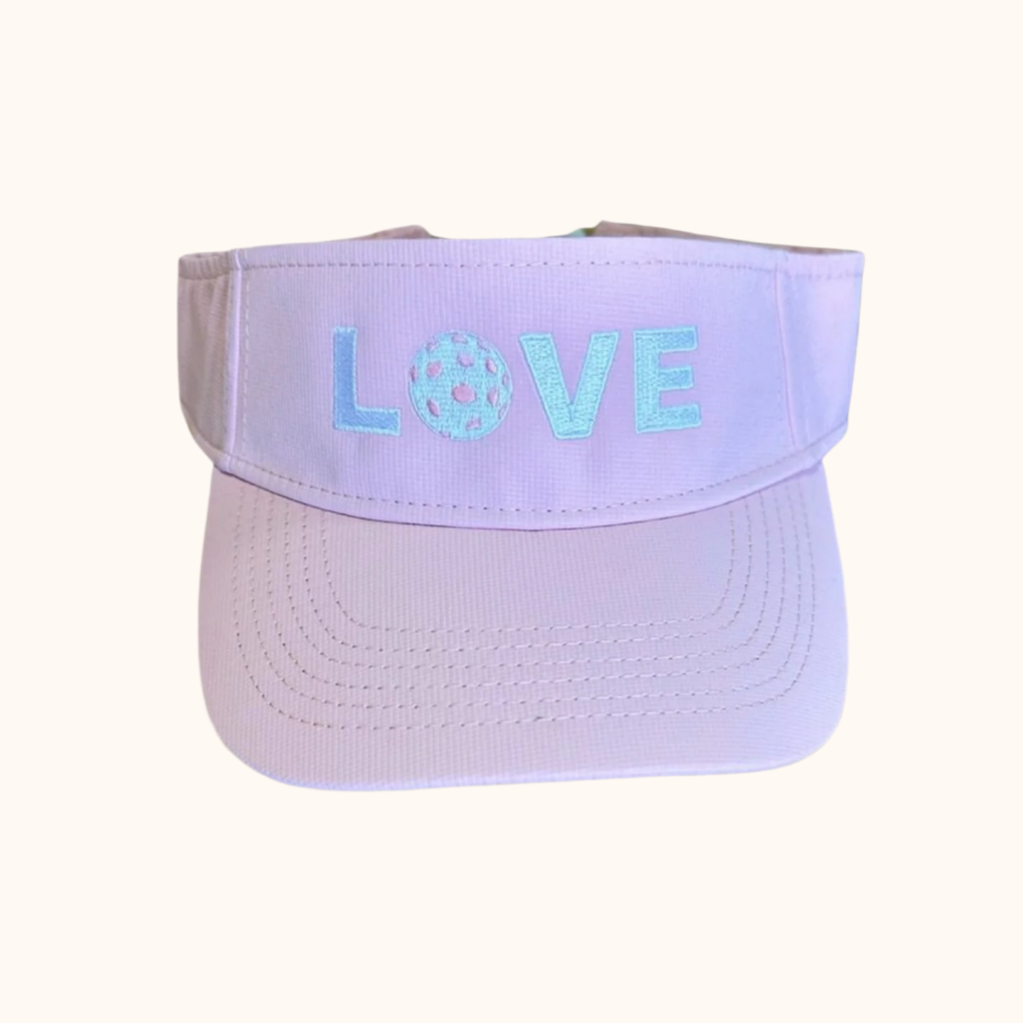 Visor with Pickleball Love Design - Pink - Posh Pickler