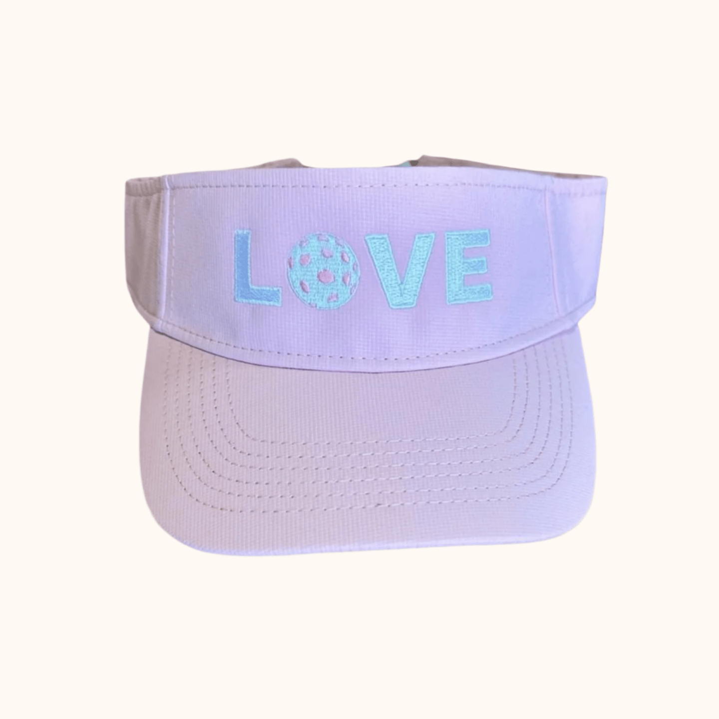 Visor with Pickleball Love Design - Pink - Posh Pickler