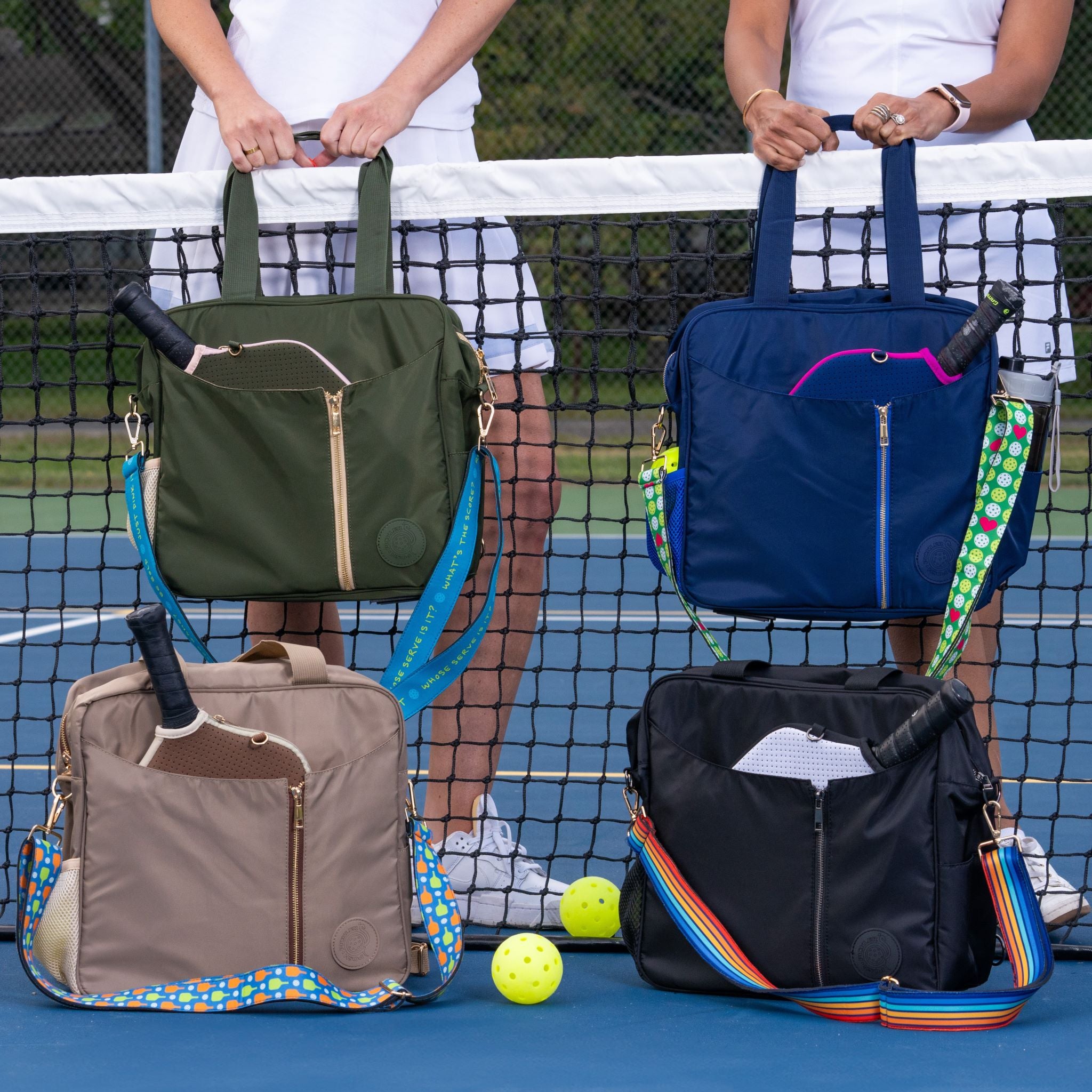Interchangeable Clip-on Bag Straps - Pickleball designs - Posh Pickler