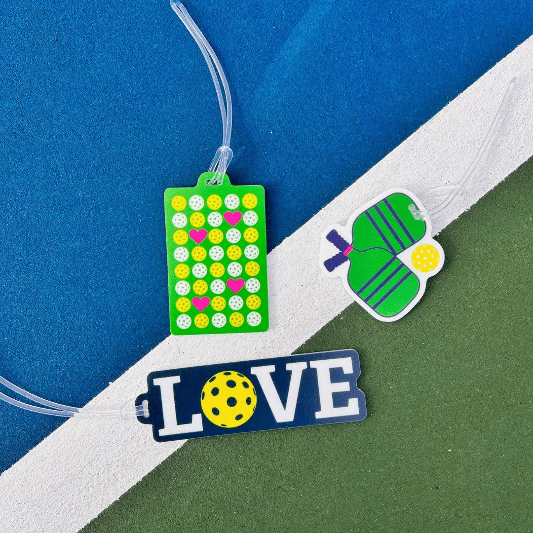 Pickleball Luggage Tags- 3 designs - Posh Pickler