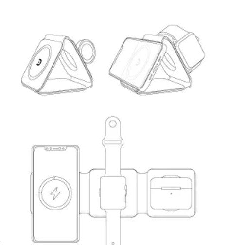 3-in-1 Charging Mat - Paddle Design White - Posh Pickler