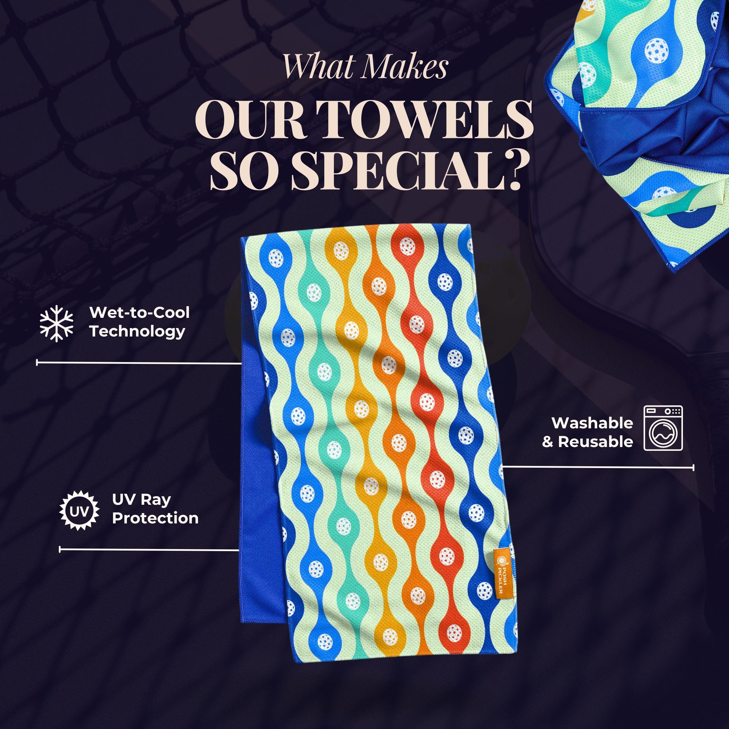 Pickleball Cooling Towel | Classic Dink - Posh Pickler