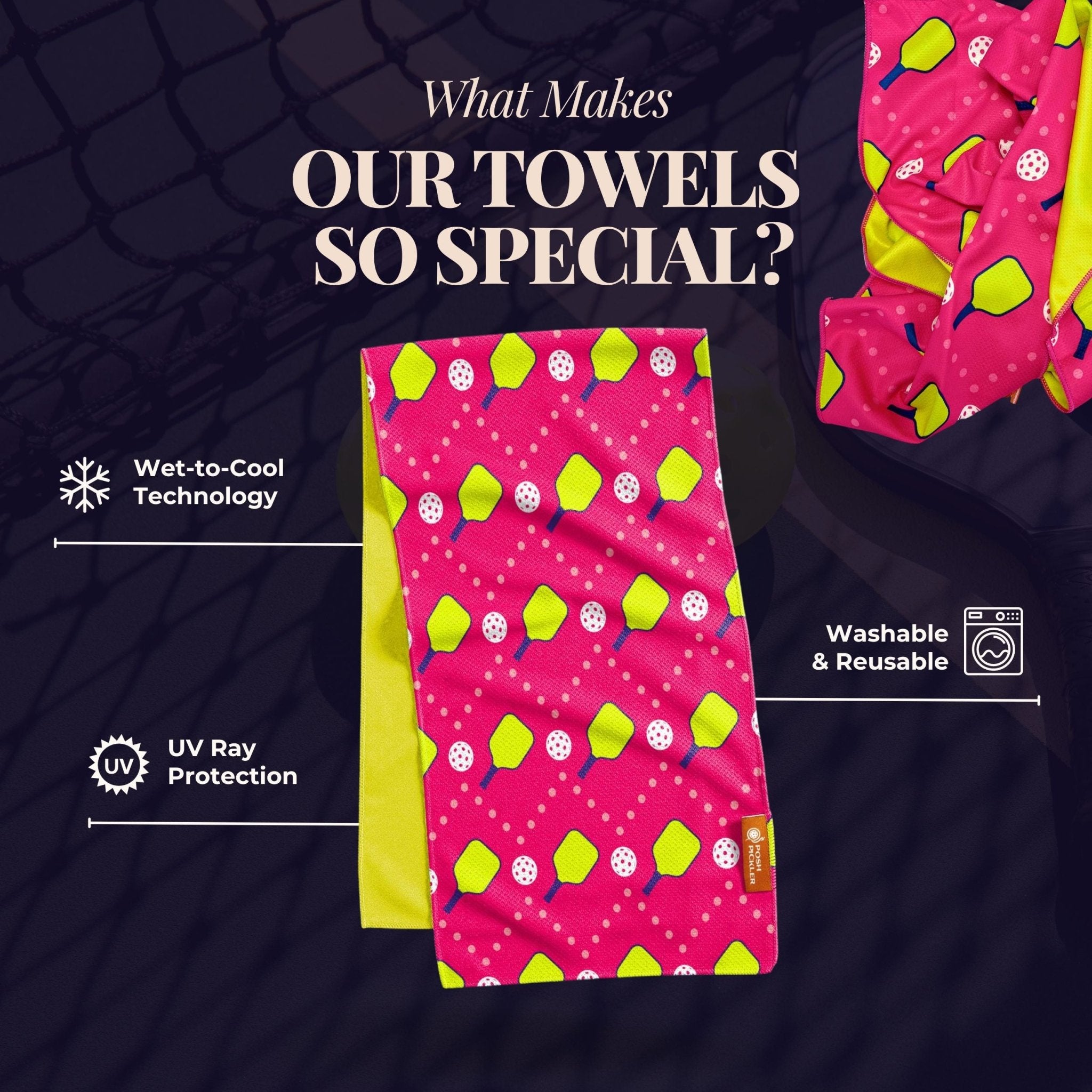 Pickleball Cooling Towel | Pickle Power - Posh Pickler