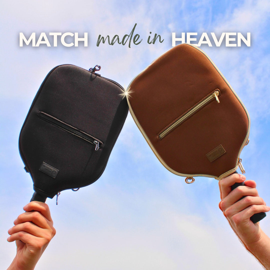 2 Pickleball Paddle Covers with Straps