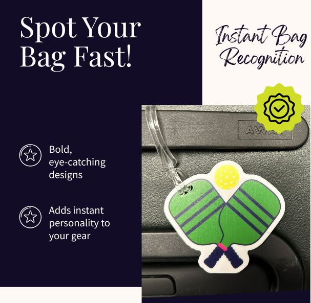 Pickleball Luggage Tags- 3 designs
