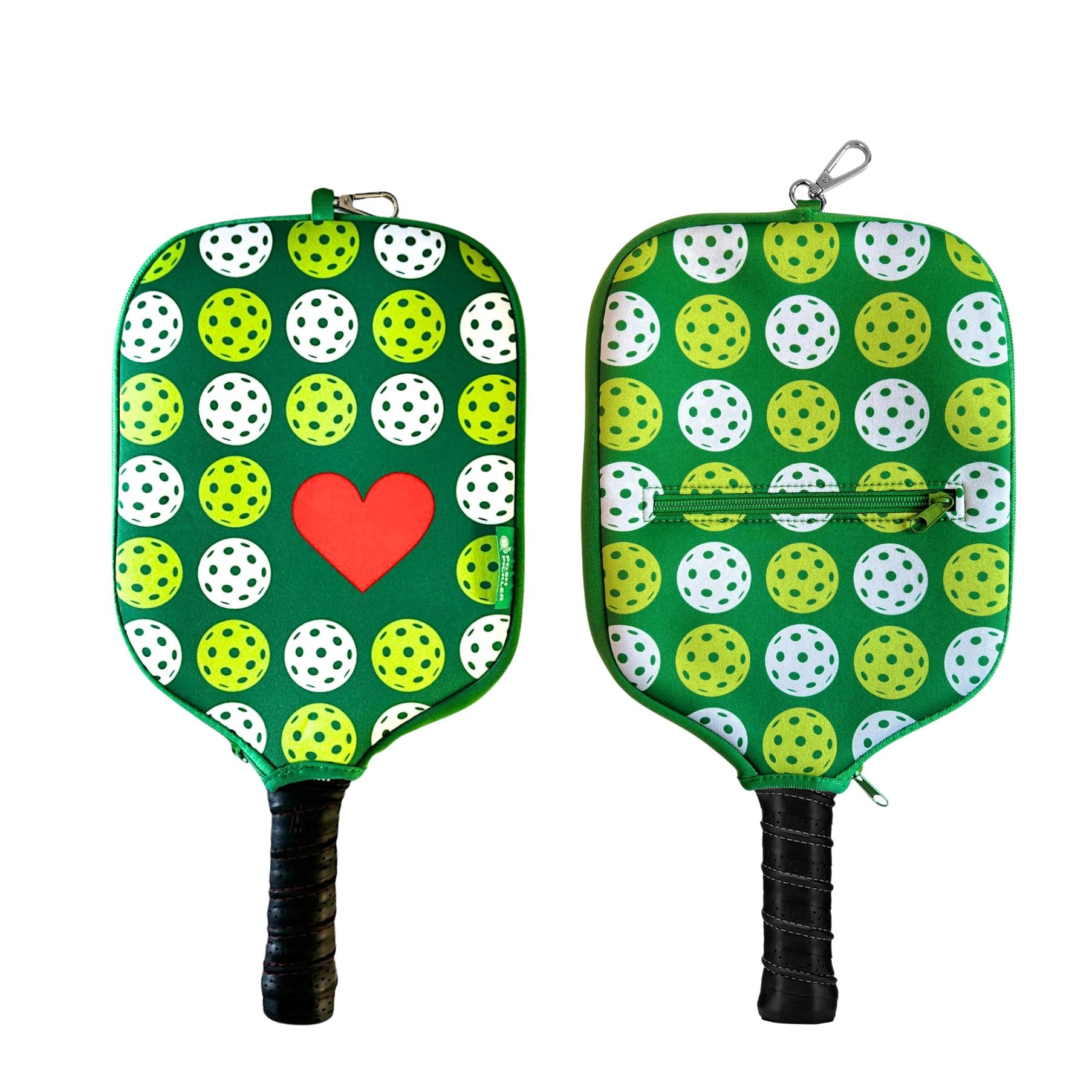 Pickleball Paddle Cover with Storage Pickle Love Red - Posh Pickler