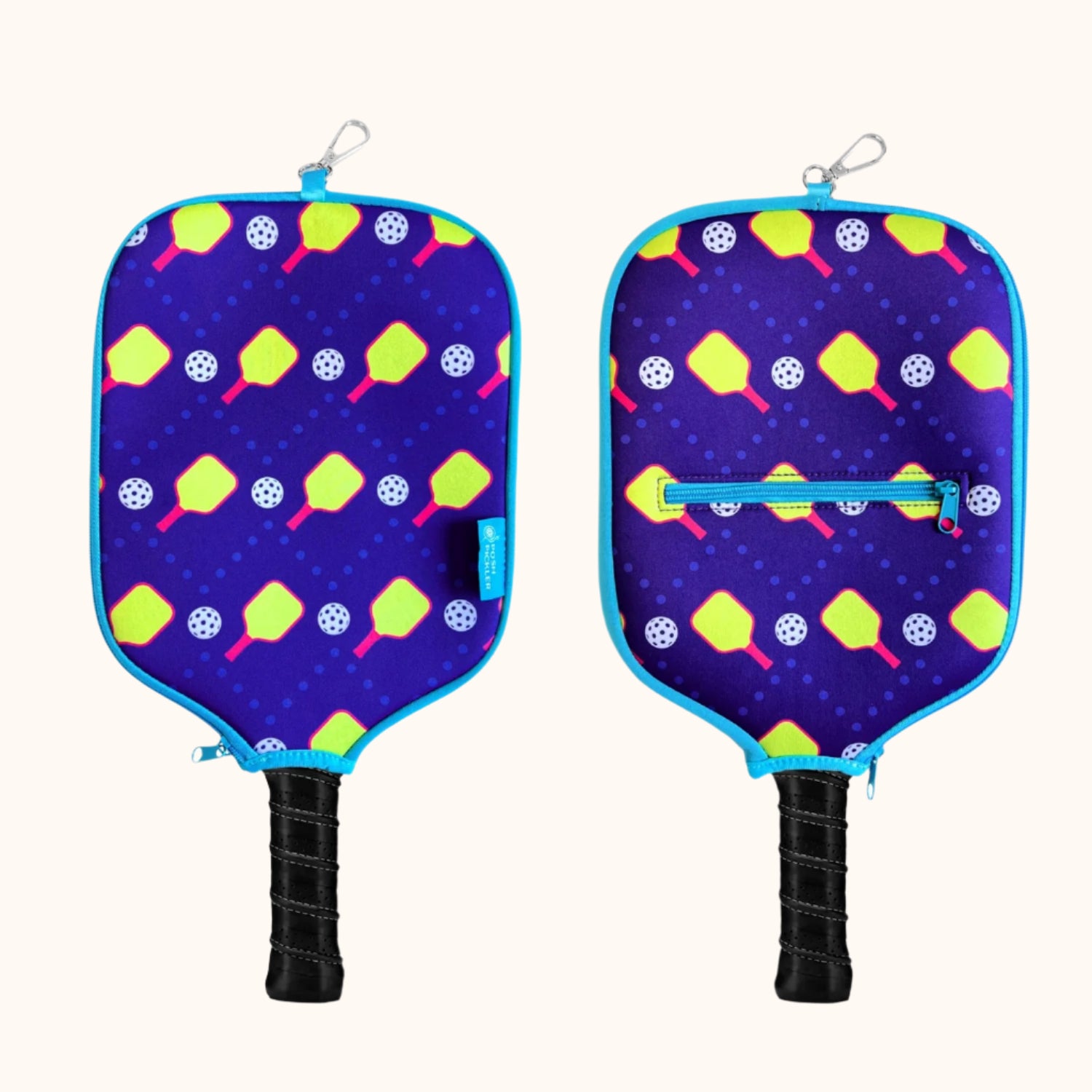 Pickleball Paddle Cover with Storage - 5 designs - Posh Pickler