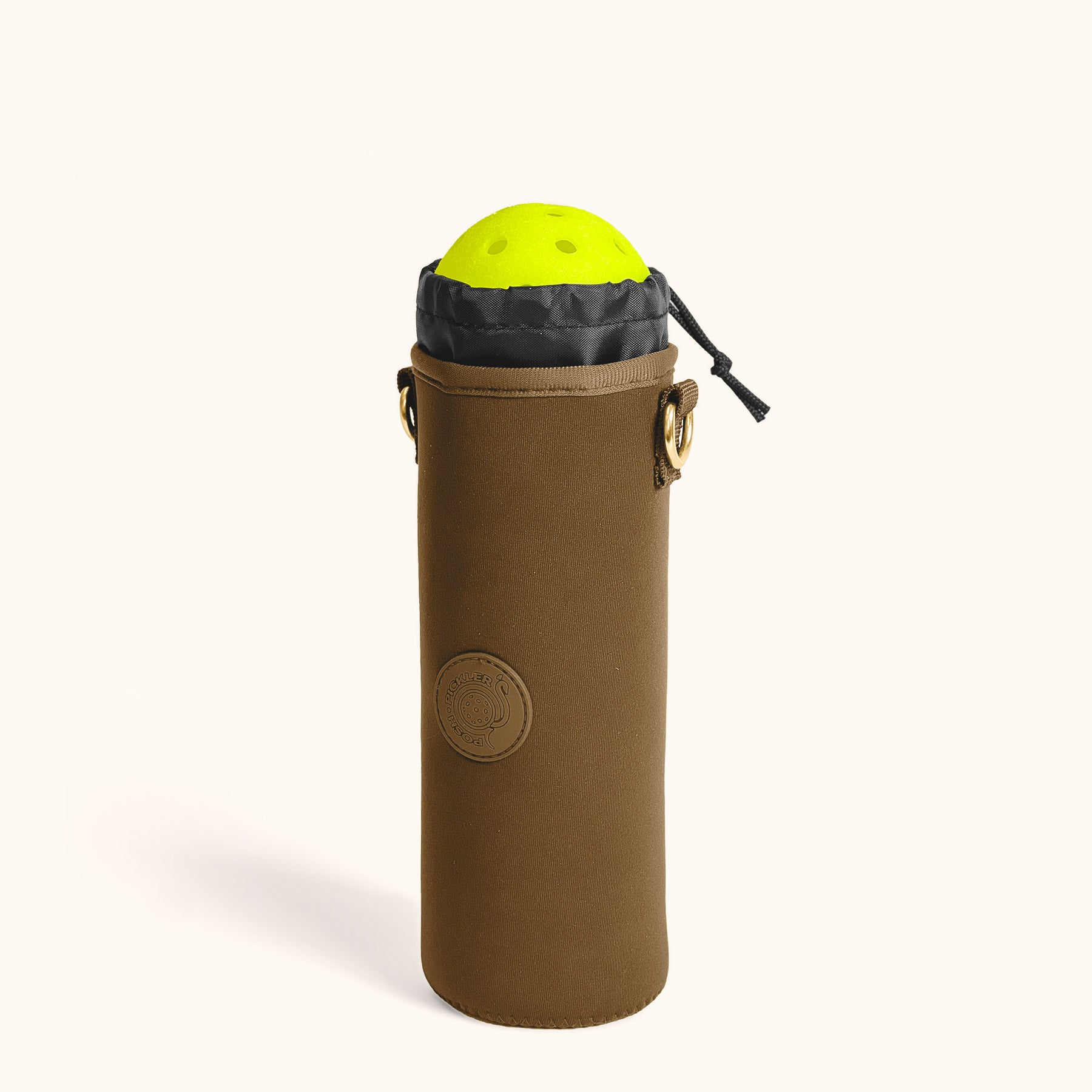 Pickleball Drawstring Pouch | Brown - Posh Pickler