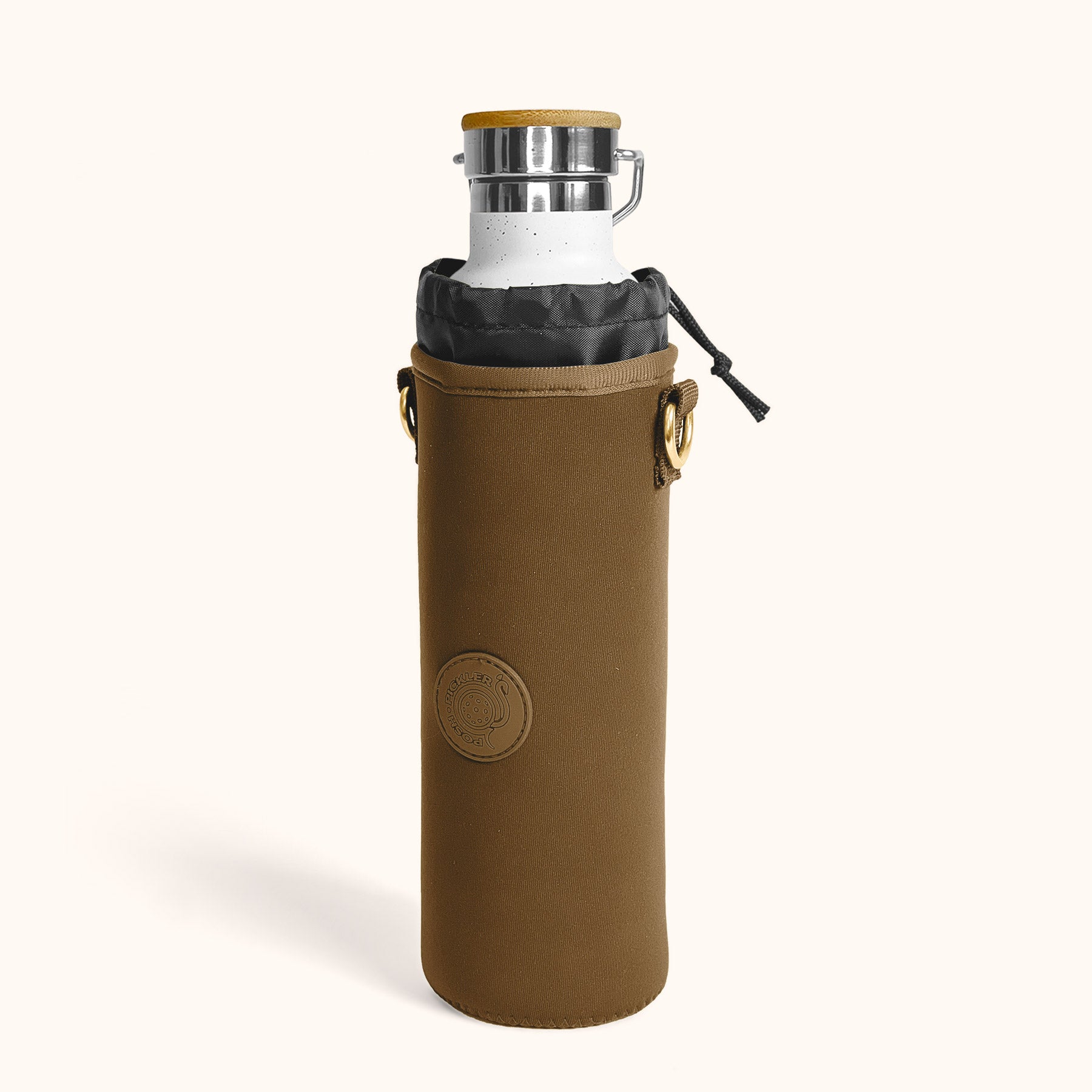 Pickleball Drawstring Pouch | Brown - Posh Pickler