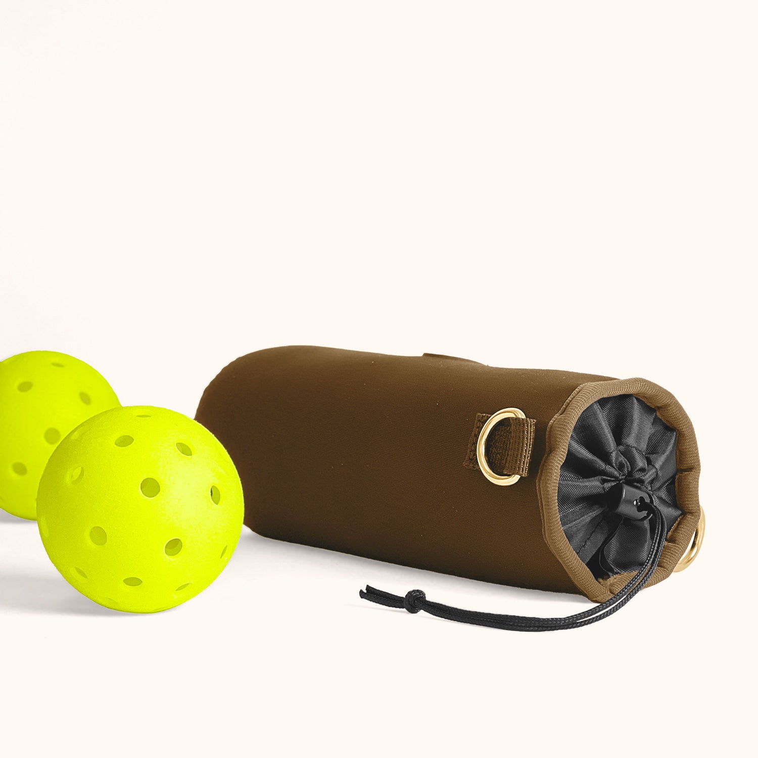 Pickleball Drawstring Pouch | Brown - Posh Pickler