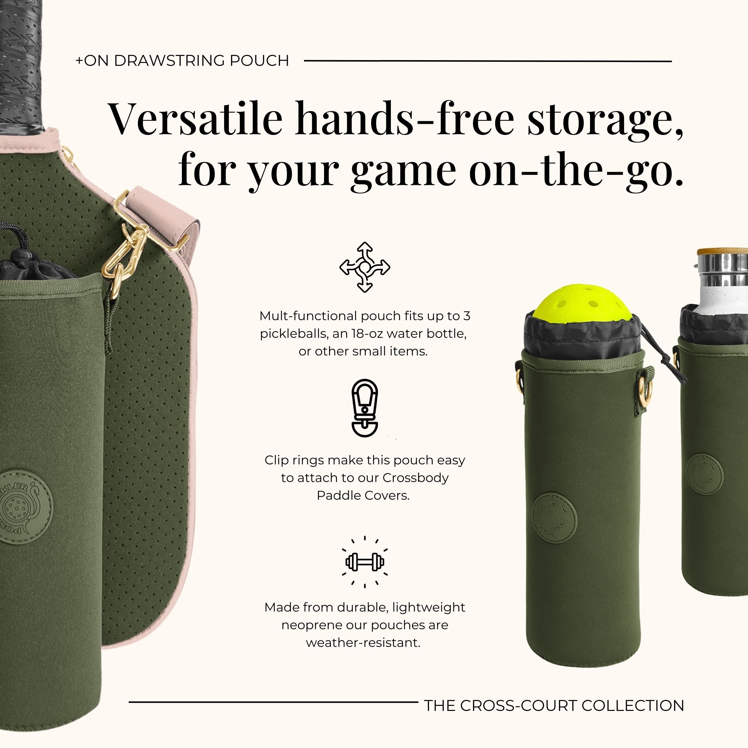 Pickleball Paddle Cover and Accessories Gift Set - 5 color options - Posh Pickler