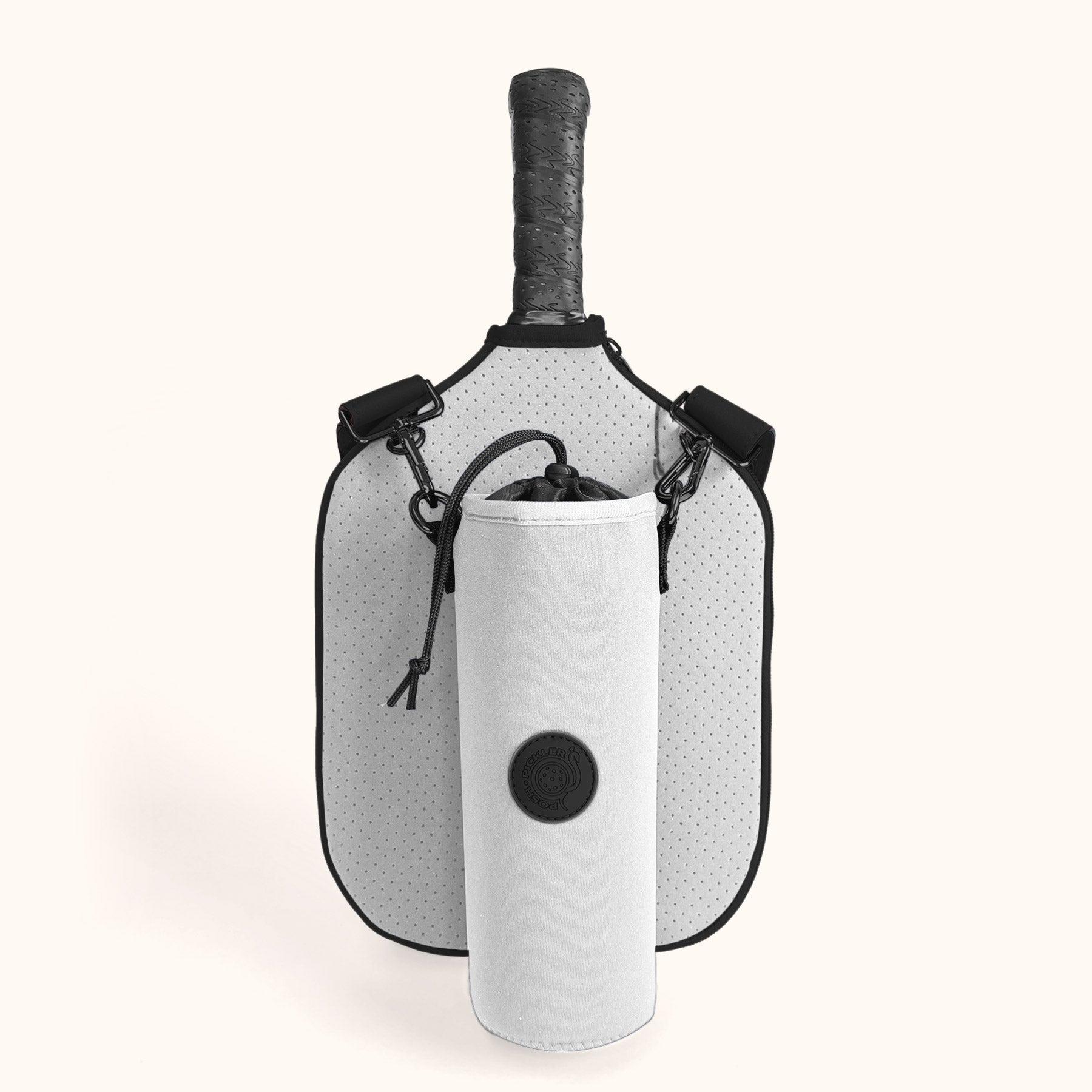 Pickleball Drawstring Pouch | Platinum - Posh Pickler