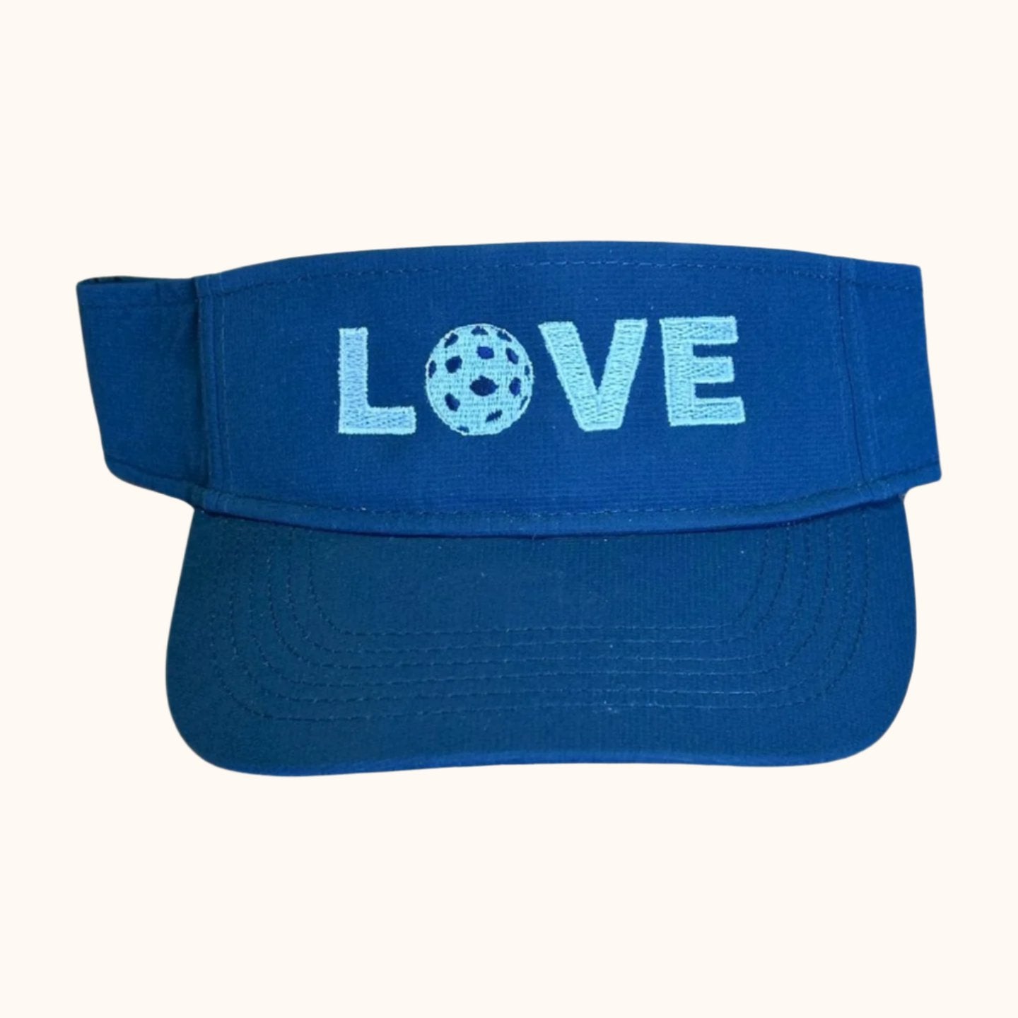 Visor with Pickleball Love Design - Blue - Posh Pickler