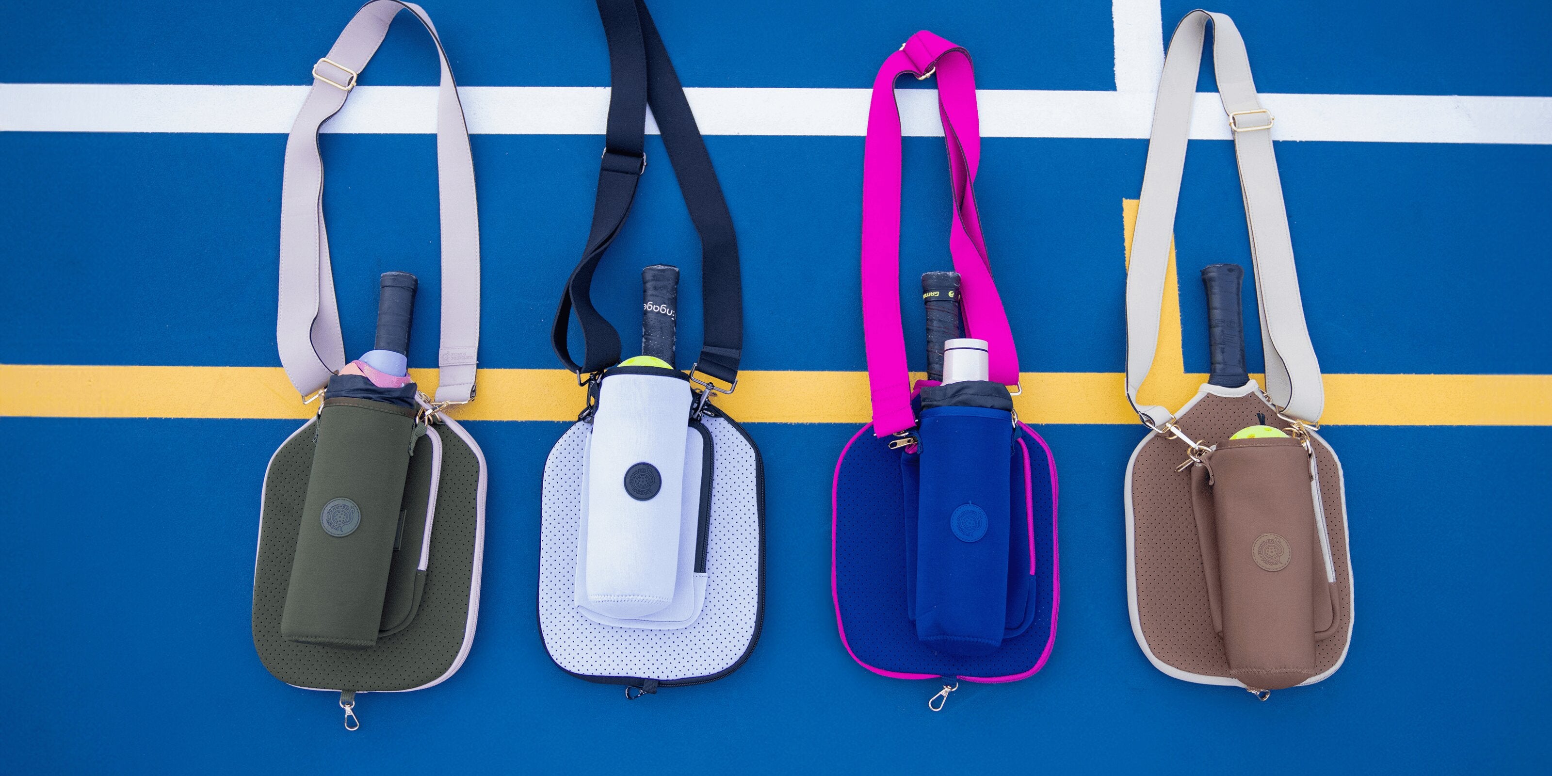 Posh Pickler Crossbody Pickleball Paddle Covers in 4 colors