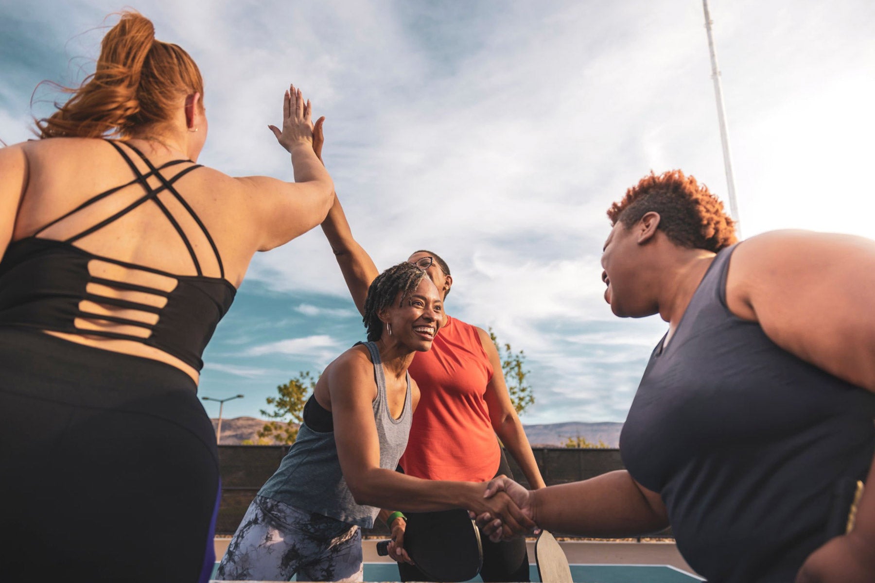 People Playing Pickleball
