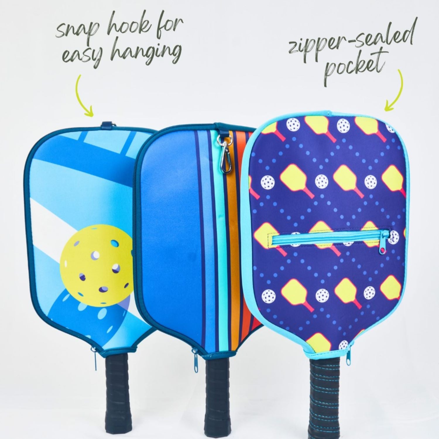 Pickleball Paddle Cover with Storage - Shadow Court - Posh Pickler