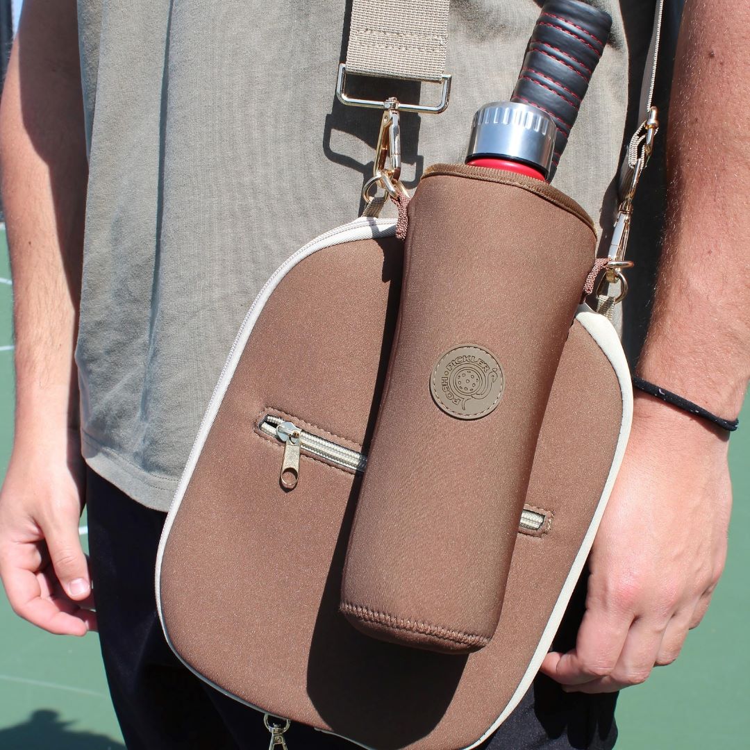 Pickleball Paddle Cover and Accessories Gift Set - Brown