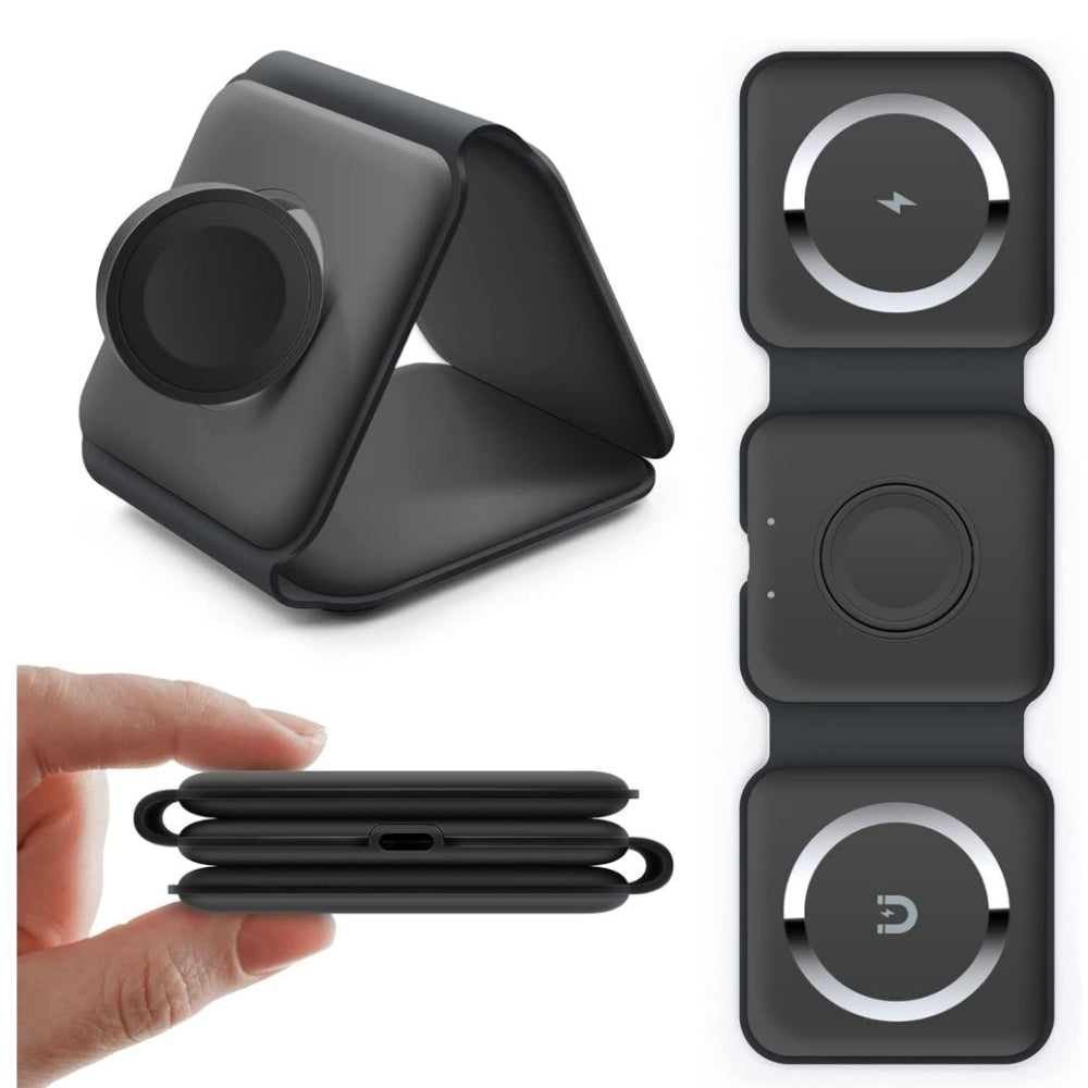 3-in-1 Charging Mat - Paddle design Black - Posh Pickler