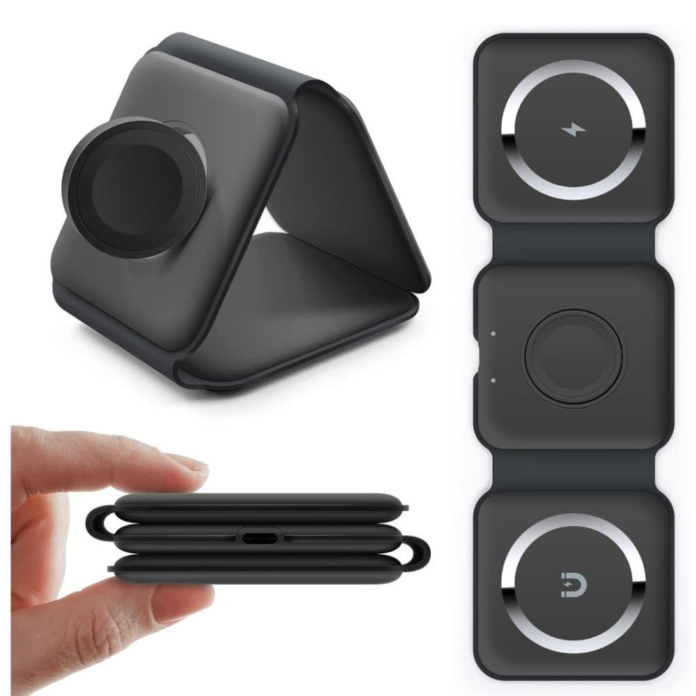 3-in-1 Charging Mat - Paddle design Black - Posh Pickler