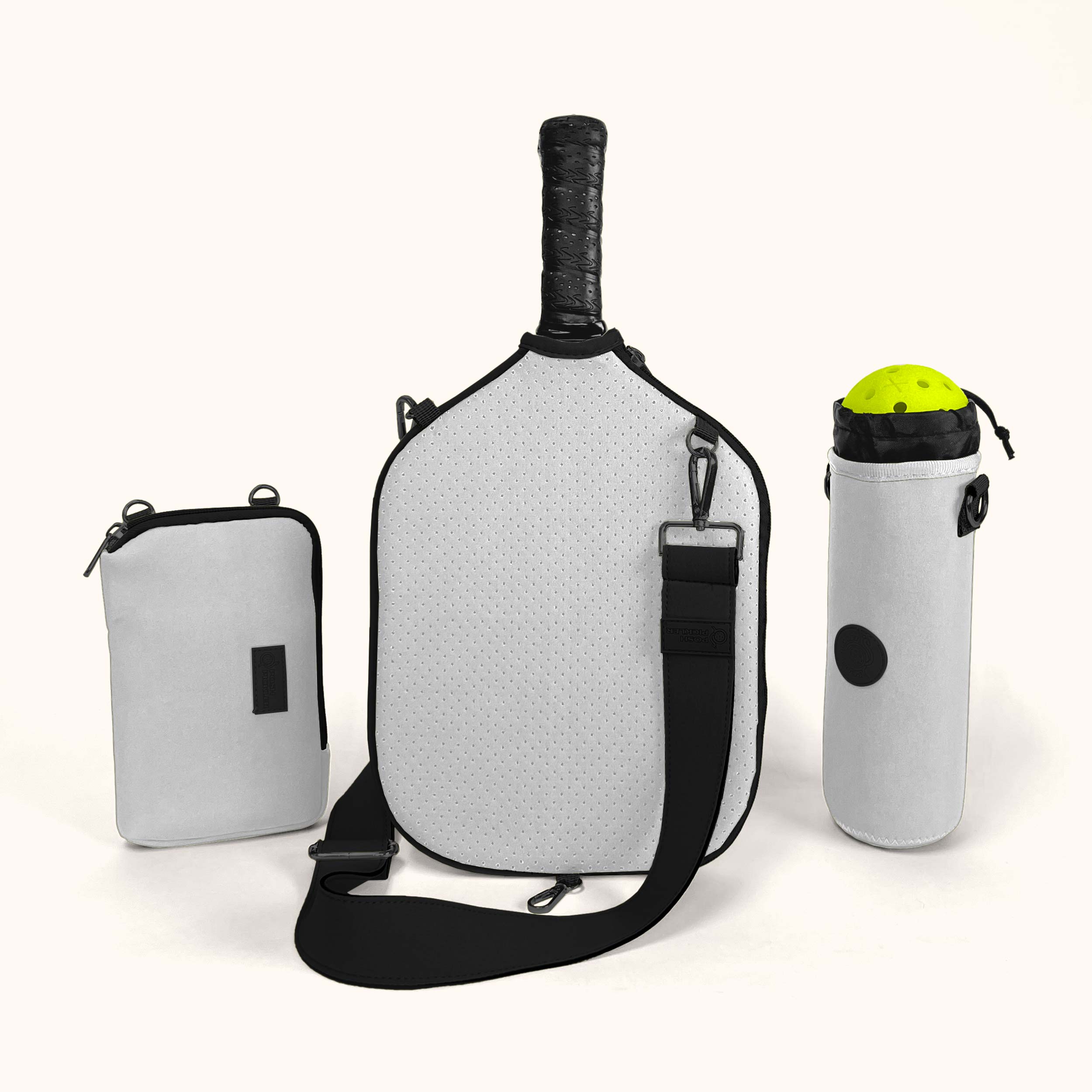 Pickleball Paddle Cover and Accessories Gift Set - Platinum