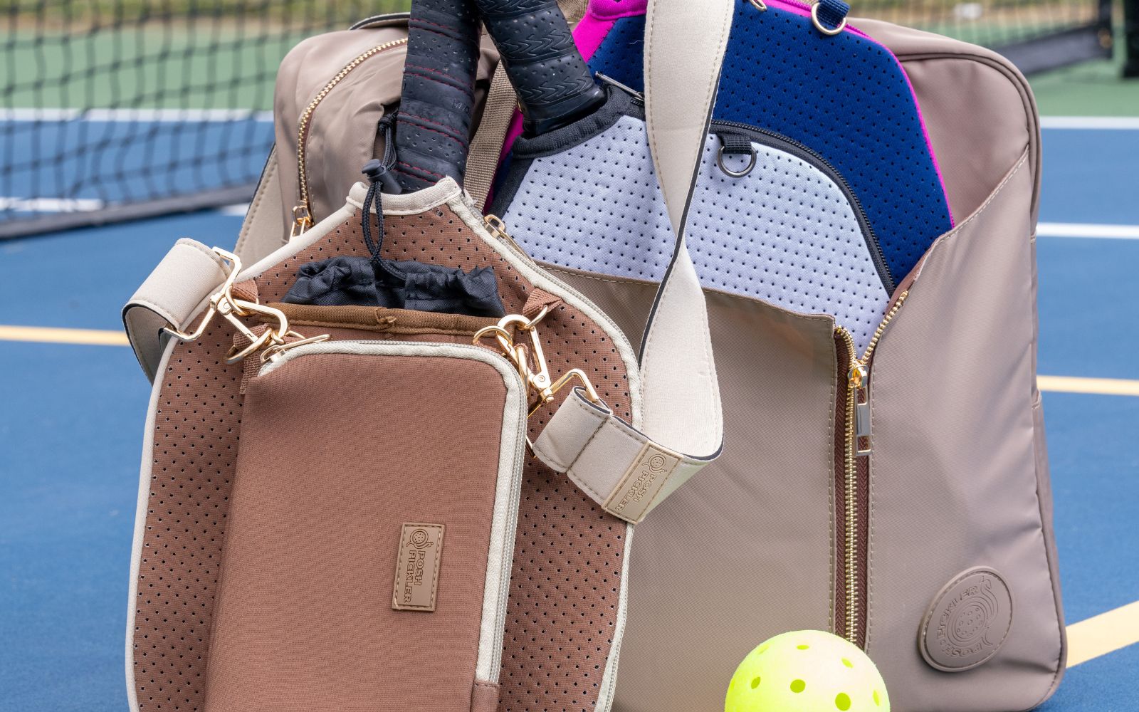 POFULL Pickleball Kosmetiktasche – Stylische Aufbewahrung Für Beauty-Fans & Pickleball-Liebhaber