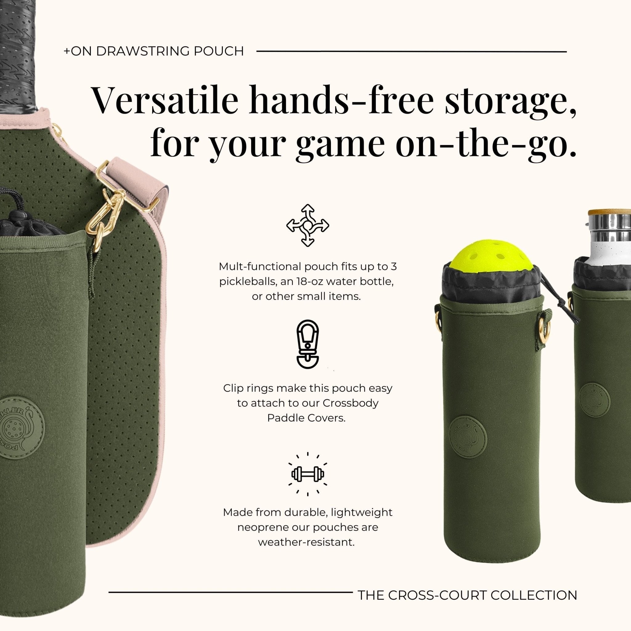Pickleball Paddle Cover and Accessories Gift Set - 5 color options - Posh Pickler